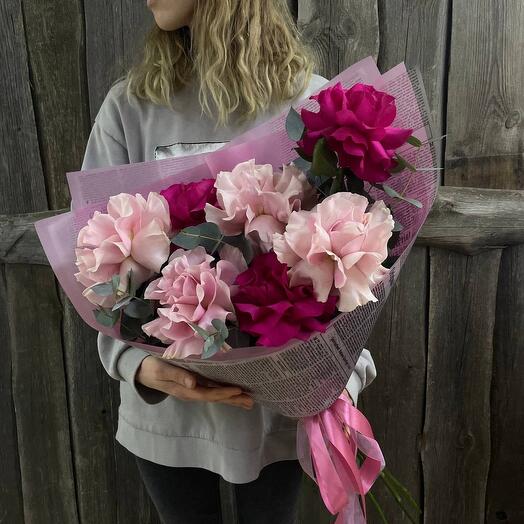 French rose monobucket "Greetings from Paris" FM247