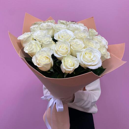 Bouquet of 25 white roses