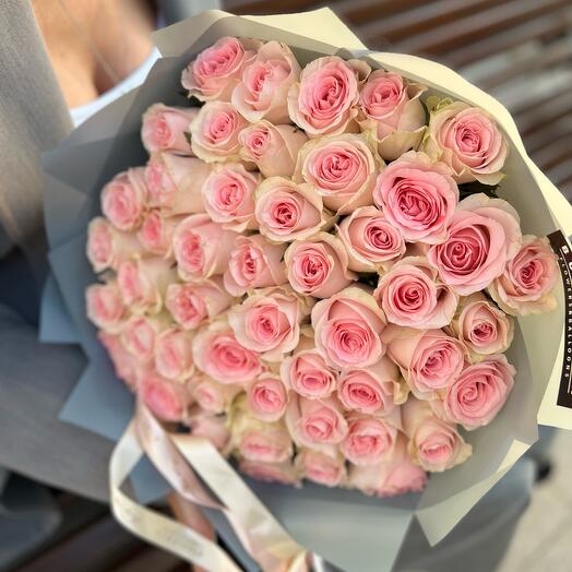 51 soft pink roses