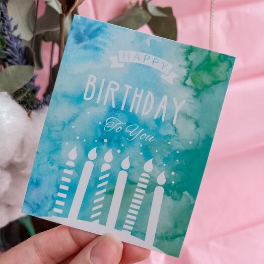 Открытка «Happy BIRTHDAY to you