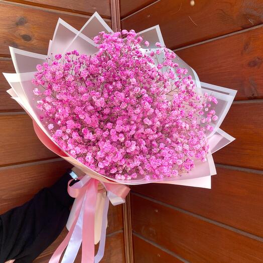 Ramo de gypsophila rosa