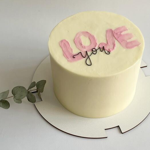 Торт на 1 кг «Love you» торт для любимого, любимой, сестре, подруге, дочери