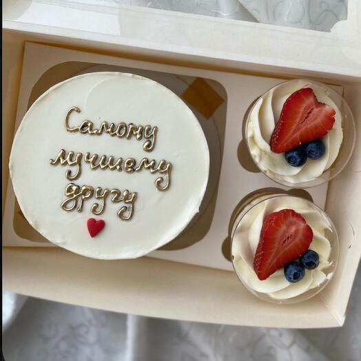 Бенто торт с капкейками