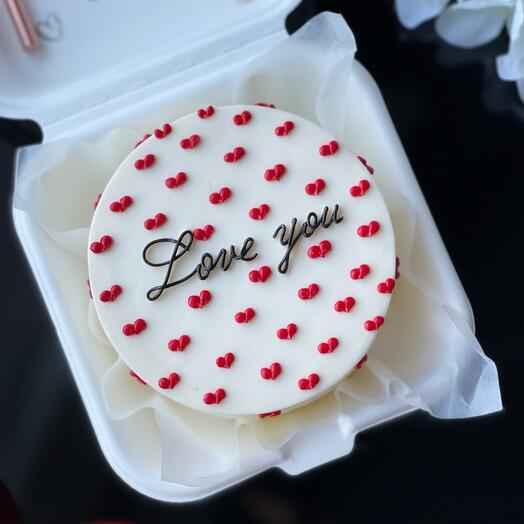 Бенто Красный Бархат Малина «Love you»