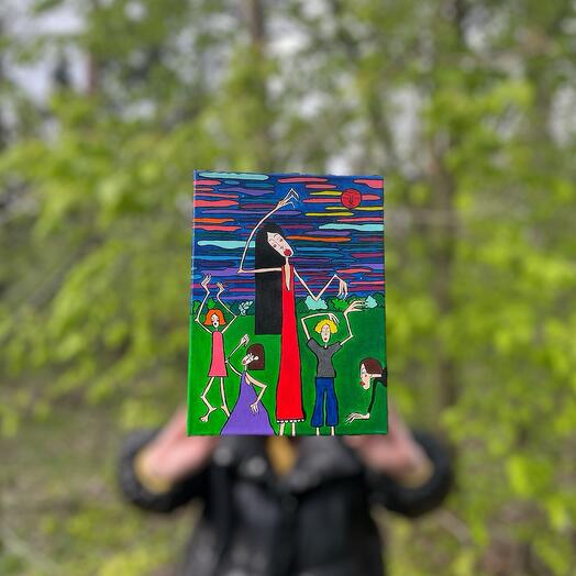 Картина «красная луна»