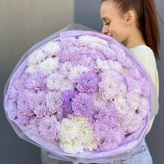 Букет из кустовых хризантем, 15 штук