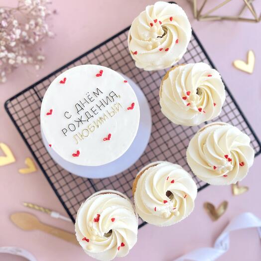 Бенто торт с капкейками/подарок на день рождения мужу, любимому, супругу