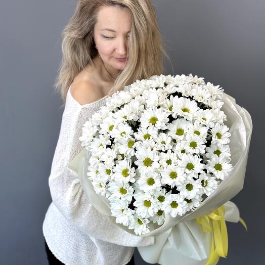 15 ромашковых хризантем 🌼 нежный букет