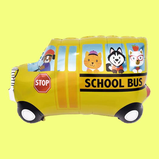 Шар гелий школьный автобус. Helium balloon School bus