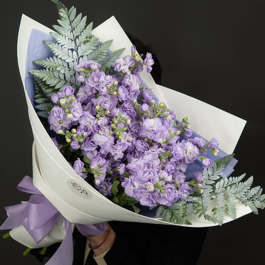 Монобукет "Lavander dream 💜" с ароматной матиоллой