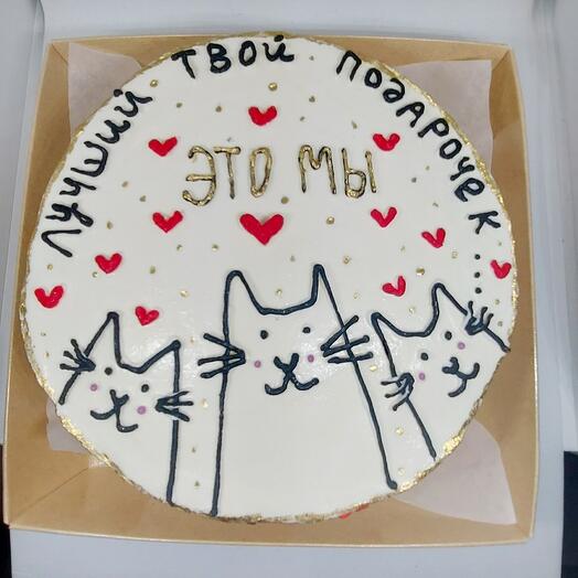 Бенто торт "Коты"