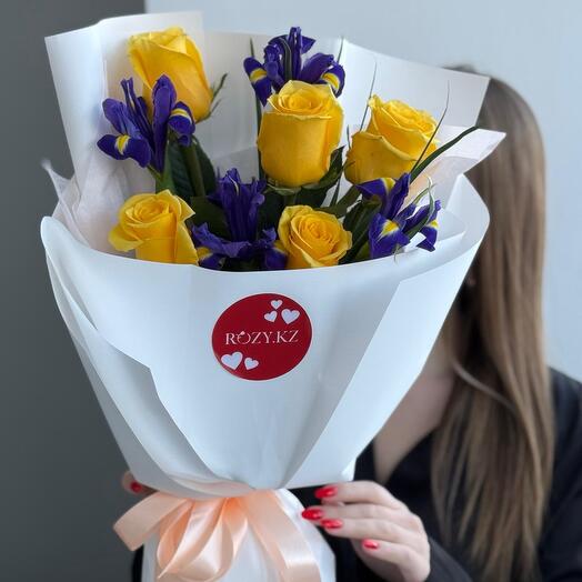 Весенний букет из ирисов