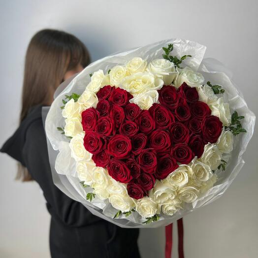 Букет Сердце из 101 розы