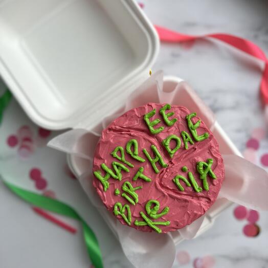 Бенто торт как у Гарри happy birthday розовый