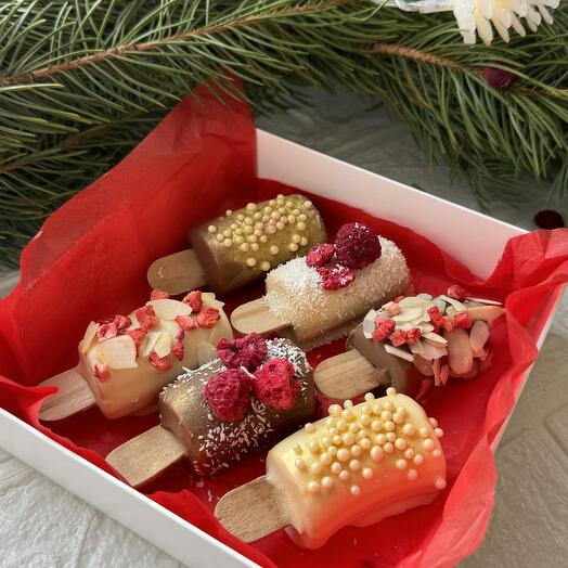 Бананы в шоколаде 6 шт «Праздничный» 🎄