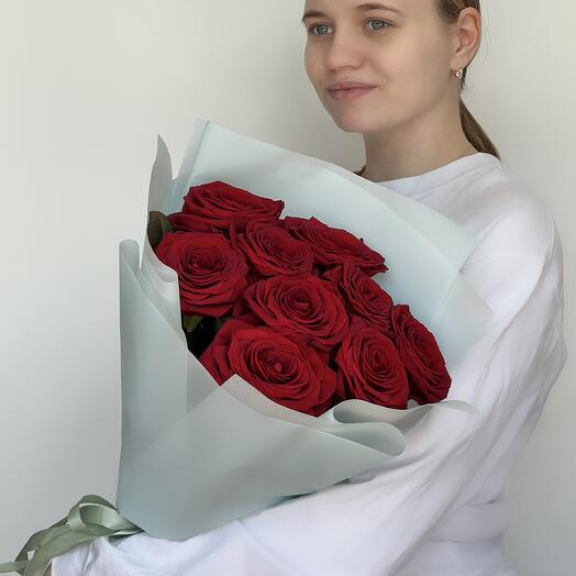 Букет из красных роз, 9шт