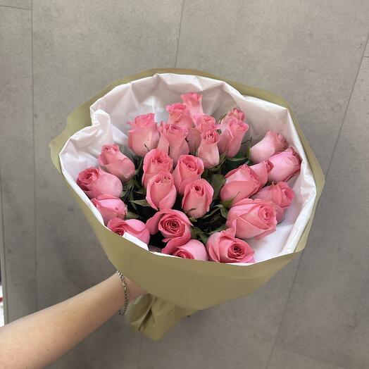 25 розовых роз️ 🌸