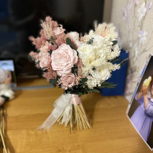 Букет-сердечко из стабилизированных цветов