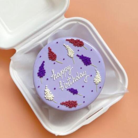 Бенто-торт «Happy birthday с цветами»