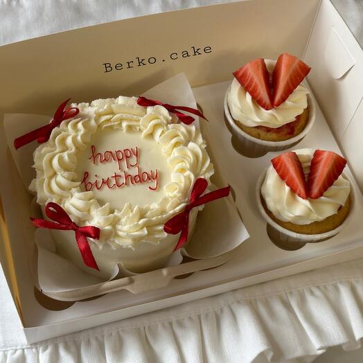 Бенто-торт і капкейки " happy birthday»