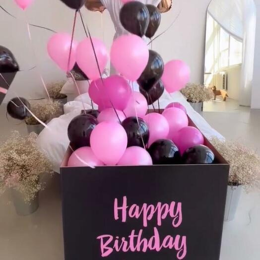 Коробка-сюрприз Пинк н блэк