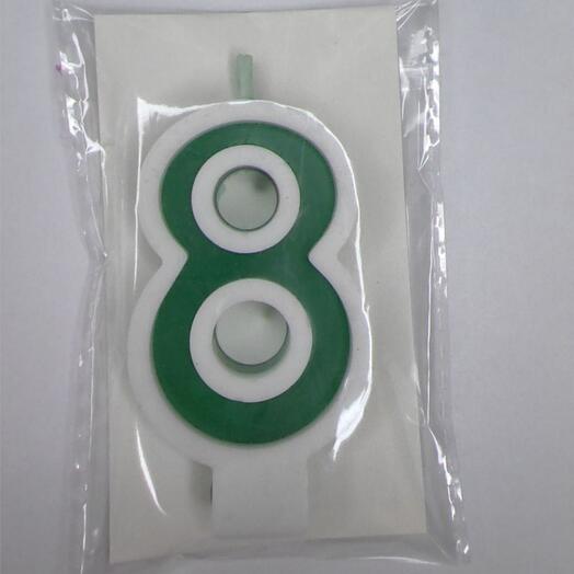 Цифра 8 зелёная