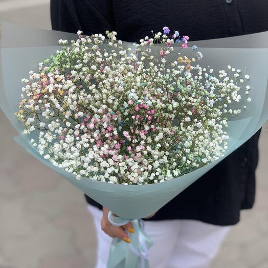 Букет радужной гипсофилы