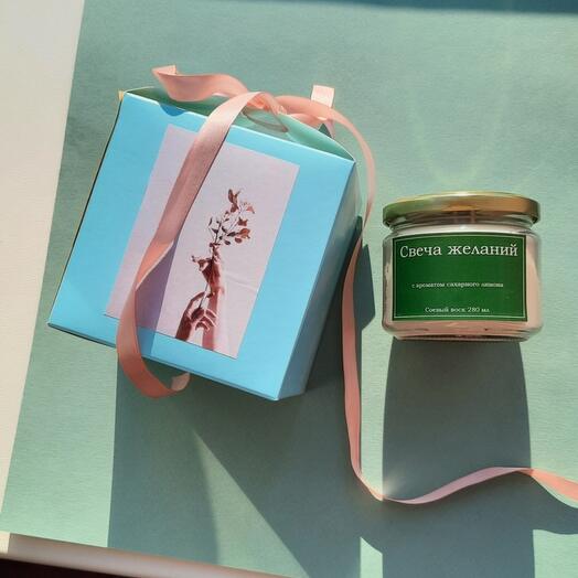Подарочный набор с соевой свечой