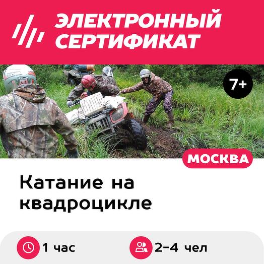 Подарочный сертификат Катание на 2 квадроциклах премиум-класса модели BRP, 2-4 человека (1 час)