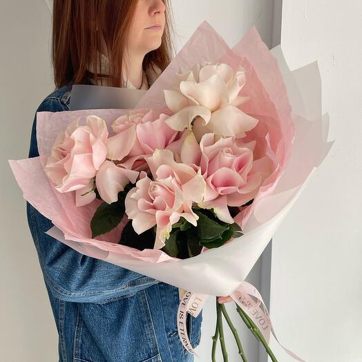 Французские розы моно 5 «PINK»