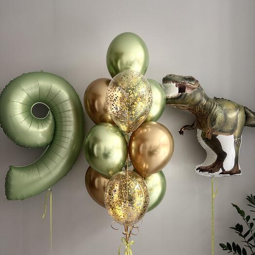 Шары с динозавром