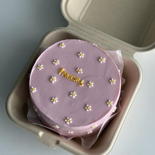 Бенто торт с цветочками по месяцам «1 месяц»