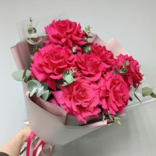 Французские розы с эвкалиптом💗