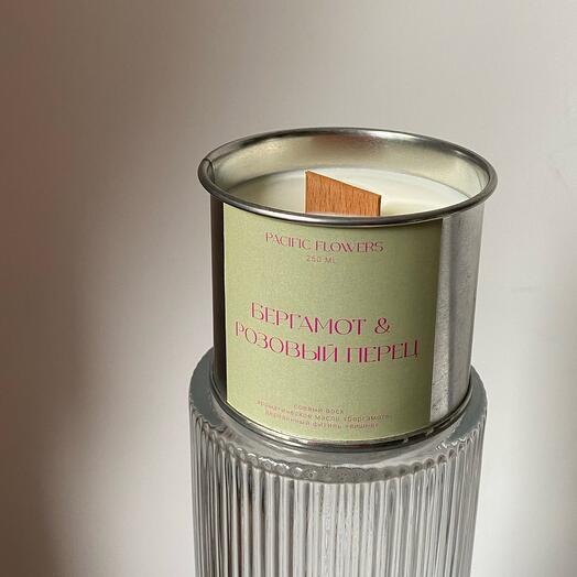Аромасвеча «Бергамот, розовый перец» 250ml