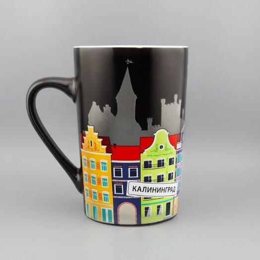 Кружка Ночной Калининград керамика чёрная 350 мл