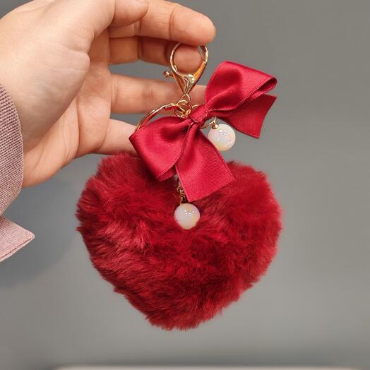 Брелок игрушка сердце мягкое
