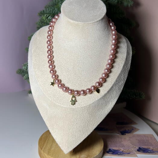 Колье из жемчуга Майорка с подвесками