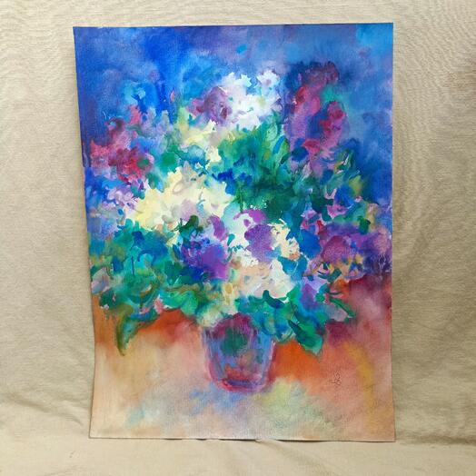 Букет сирени картина