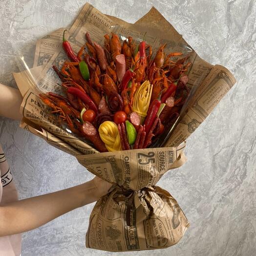 Мужской букет из Раков и колбас