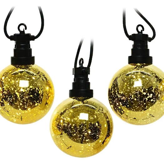 Электрогирлянда "Эрмис", 10 ламп, 100 тёплых белых micro LED-огней, 4.5+5 м, чёрны