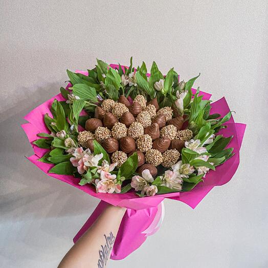 Букет из клубники Шоко пантера