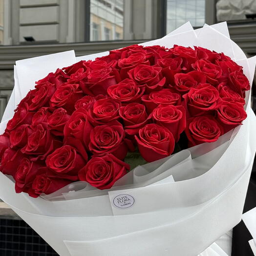 Wow букет из 51 розы премиум плантация