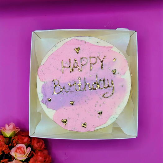Бенто-торт с золотой надписью "Happy birthday"🎉