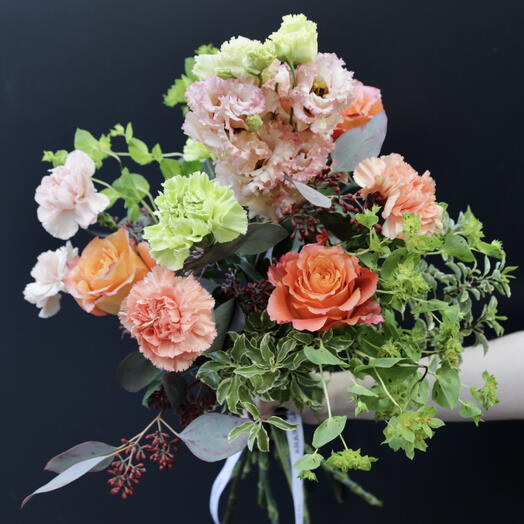 Bouquet de Roses et Œillets