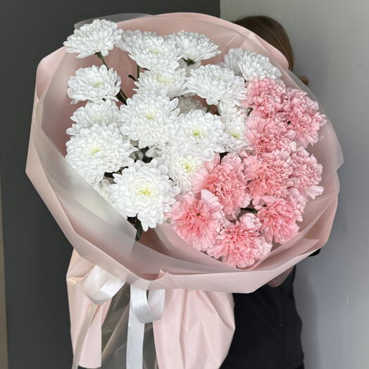 Хризантема Алтай с диантусами 0003