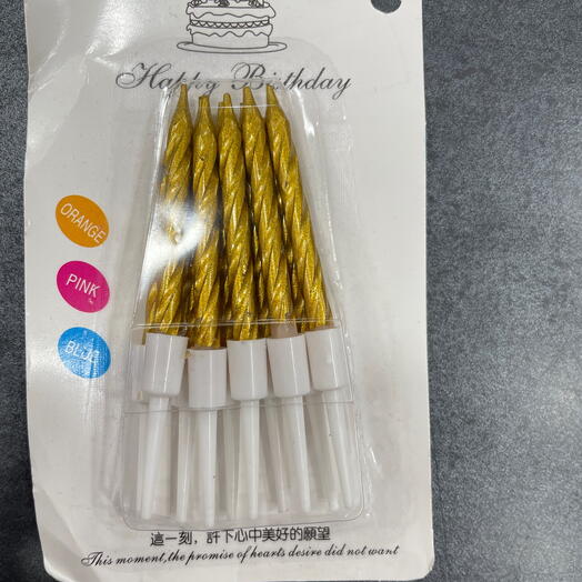 Silver brithday candles