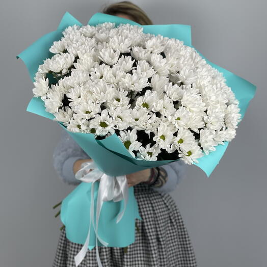Букет из 21 хризантемы ромашки (48)