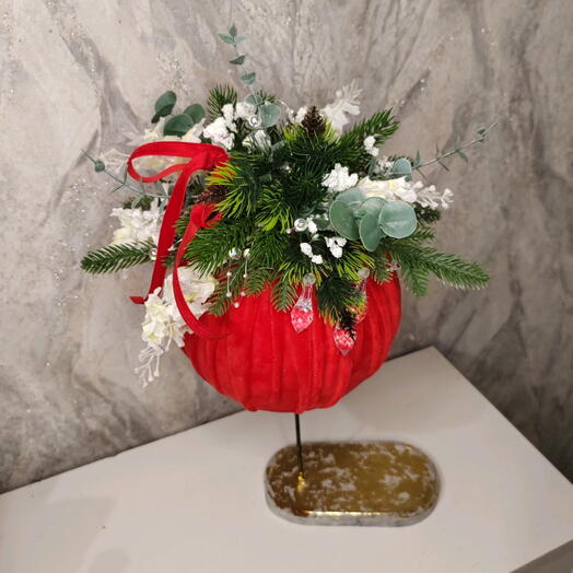 Новогодний шар на подставке 8