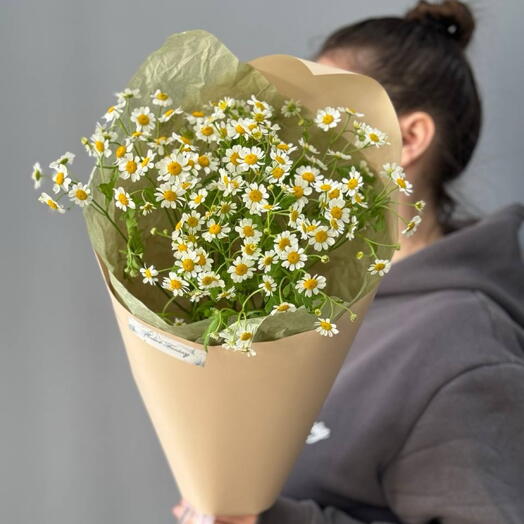 Букет-комплимент из ромашек