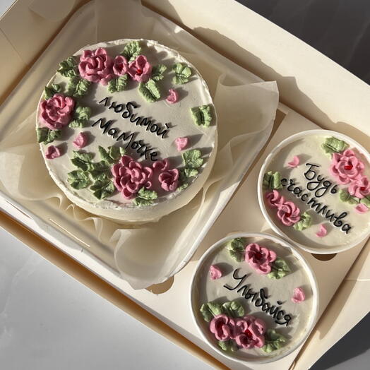 Бенто + mini cake to go «Любимой мамочке»